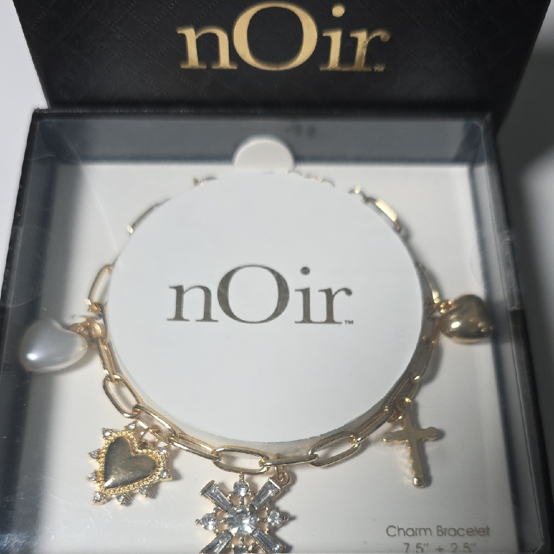 Noir Jewelry Gold And Silver Charm Bracelet